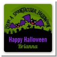 Spooky Bats - Square Personalized Halloween Sticker Labels thumbnail