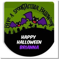 Spooky Bats - Personalized Hand Sanitizer Sticker Labels