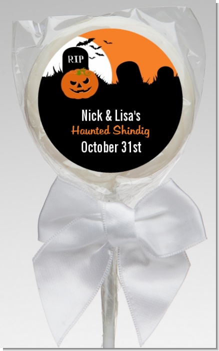 Spooky Pumpkin - Personalized Halloween Lollipop Favors