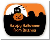 Spooky Pumpkin - Personalized Halloween Rounded Corner Stickers