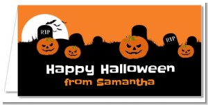 Spooky Pumpkin - Personalized Halloween Place Cards