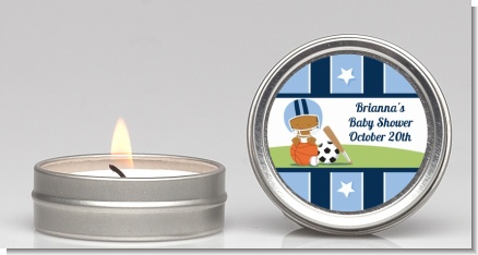 Sports Baby African American - Baby Shower Candle Favors
