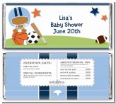 Sports Baby African American - Personalized Baby Shower Candy Bar Wrappers