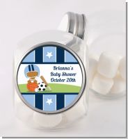 Sports Baby African American - Personalized Baby Shower Candy Jar