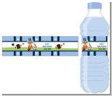 Sports Baby African American - Personalized Baby Shower Water Bottle Labels Sports Baby African American - Personalized Baby Shower Water Bottle Labels