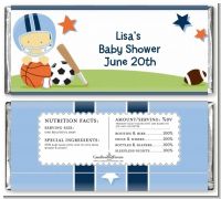 Sports Baby Asian - Personalized Baby Shower Candy Bar Wrappers
