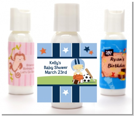 Sports Baby Asian - Personalized Baby Shower Lotion Favors