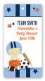 Sports Baby Asian - Custom Rectangle Baby Shower Sticker/Labels thumbnail
