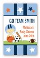 Sports Baby Asian - Custom Large Rectangle Baby Shower Sticker/Labels thumbnail
