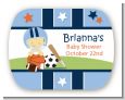 Sports Baby Asian - Personalized Baby Shower Rounded Corner Stickers thumbnail