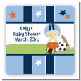 Sports Baby Asian - Square Personalized Baby Shower Sticker Labels thumbnail