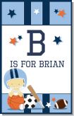 Sports Baby Asian - Personalized Baby Shower Nursery Wall Art