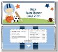 Sports Baby Caucasian - Personalized Baby Shower Candy Bar Wrappers thumbnail