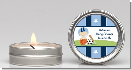Sports Baby Caucasian - Baby Shower Candle Favors