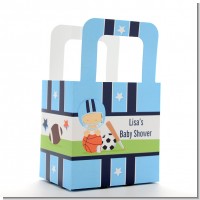 Sports Baby Caucasian - Personalized Baby Shower Favor Boxes