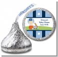Sports Baby Caucasian - Hershey Kiss Baby Shower Sticker Labels thumbnail