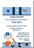 Sports Baby Caucasian - Baby Shower Petite Invitations