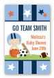 Sports Baby Caucasian - Custom Large Rectangle Baby Shower Sticker/Labels thumbnail