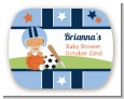 Sports Baby Hispanic - Personalized Baby Shower Rounded Corner Stickers thumbnail