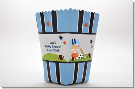 Sports Baby Hispanic - Personalized Baby Shower Popcorn Boxes