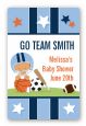 Sports Baby Hispanic - Custom Large Rectangle Baby Shower Sticker/Labels thumbnail