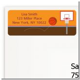 Basketball - Birthday Party Return Address Labels