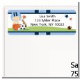 Sports Baby Caucasian - Baby Shower Return Address Labels thumbnail