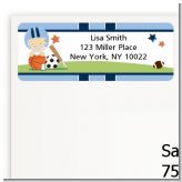 Sports Baby Caucasian - Baby Shower Return Address Labels Sports Baby Caucasian - Baby Shower Return Address Labels