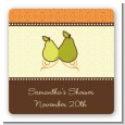 The Perfect Pair - Square Personalized Bridal Shower Sticker Labels thumbnail