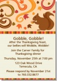 Acorn Harvest Fall Theme - Thanksgiving Invitations