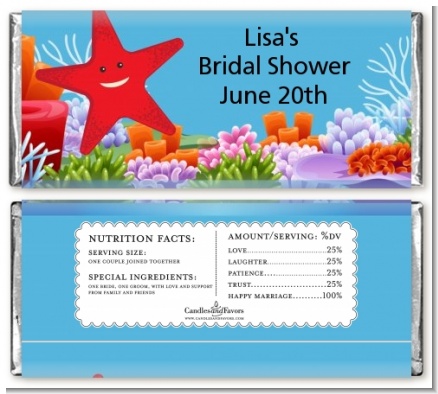 Starfish - Personalized Birthday Party Candy Bar Wrappers