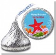 Starfish - Hershey Kiss Birthday Party Sticker Labels thumbnail