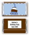 1st Birthday Topsy Turvy Blue Cake - Personalized Birthday Party Mini Candy Bar Wrappers thumbnail