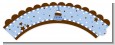 1st Birthday Topsy Turvy Blue Cake - Birthday Party Cupcake Wrappers thumbnail