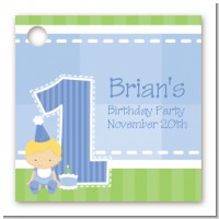1st Birthday Boy - Personalized Birthday Party Card Stock Favor Tags