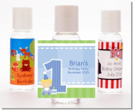 1st Birthday Boy - Personalized Birthday Party Hand Sanitizers Favors