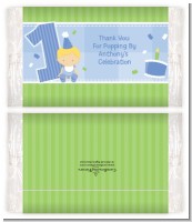 1st Birthday Boy - Personalized Popcorn Wrapper Birthday Party Favors