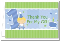 1st Birthday Boy - Birthday Party Thank You Cards