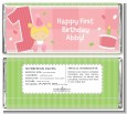 1st Birthday Girl - Personalized Birthday Party Candy Bar Wrappers thumbnail