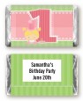 1st Birthday Girl - Personalized Birthday Party Mini Candy Bar Wrappers thumbnail