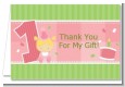 1st Birthday Girl - Birthday Party Thank You Cards thumbnail