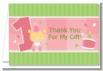 1st Birthday Girl - Birthday Party Thank You Cards thumbnail