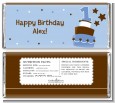 1st Birthday Topsy Turvy Blue Cake - Personalized Birthday Party Candy Bar Wrappers thumbnail