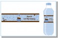 1st Birthday Topsy Turvy Blue Cake - Personalized Birthday Party Water Bottle Labels thumbnail