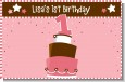 1st Birthday Topsy Turvy Pink Cake - Personalized Birthday Party Placemats thumbnail