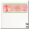 1st Birthday Girl - Birthday Party Return Address Labels thumbnail