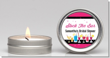 Stock the Bar Cocktails - Bridal Shower Candle Favors