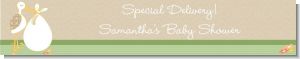 Stork Neutral - Personalized Baby Shower Banners