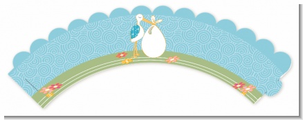 Stork It's a Boy - Baby Shower Cupcake Wrappers