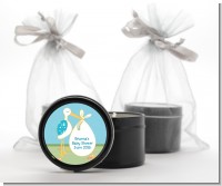 Stork It's a Boy - Baby Shower Black Candle Tin Favors